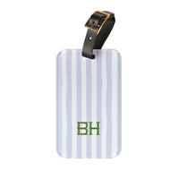 Seaside Stripes Monogrammed Acrylic Luggage Tag