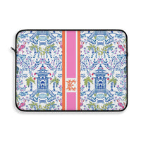 Colorful Chinoiserie Monogrammed Laptop Sleeve