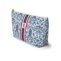 Palm Beach II Striped Monogrammed Pouch