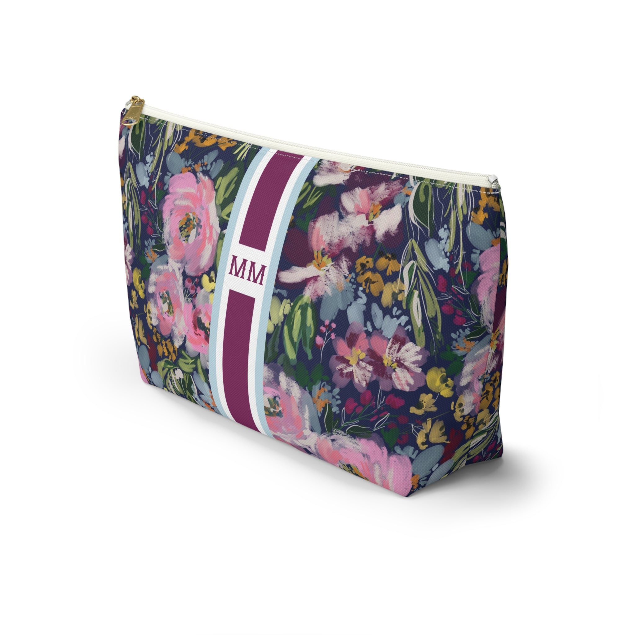 Haven Striped Monogrammed Mahjong Tile Pouch