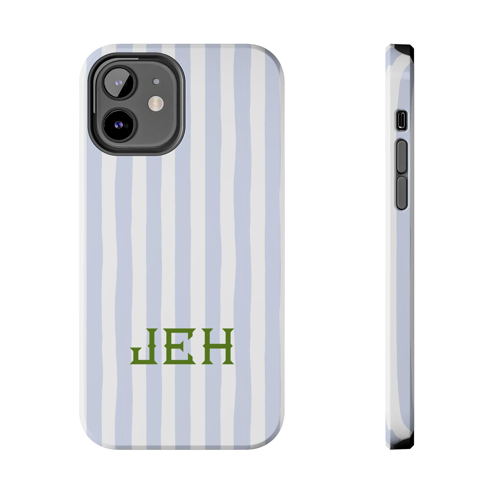 Seaside Stripes Monogrammed Tough Phone Case