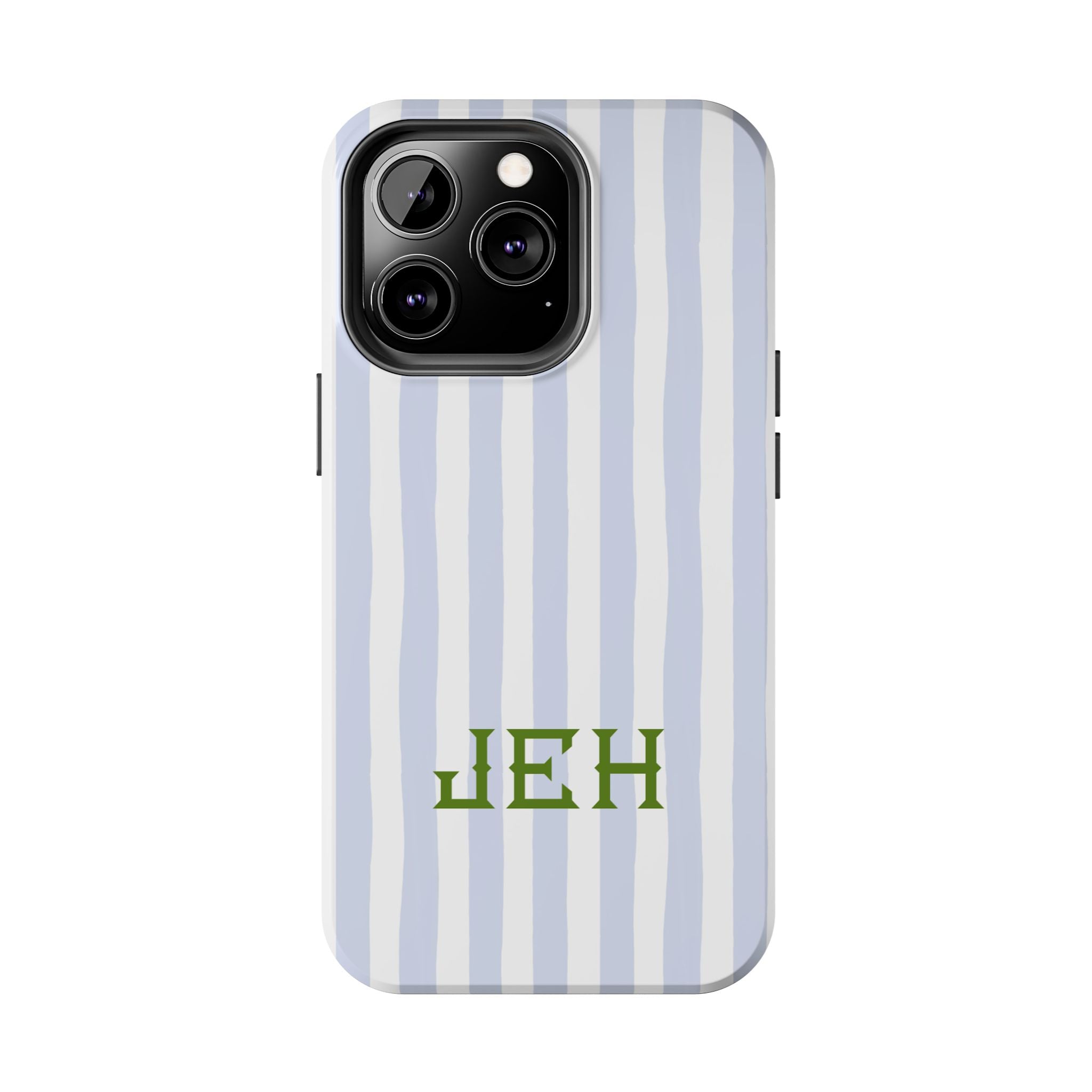 Seaside Stripes Monogrammed Tough Phone Case