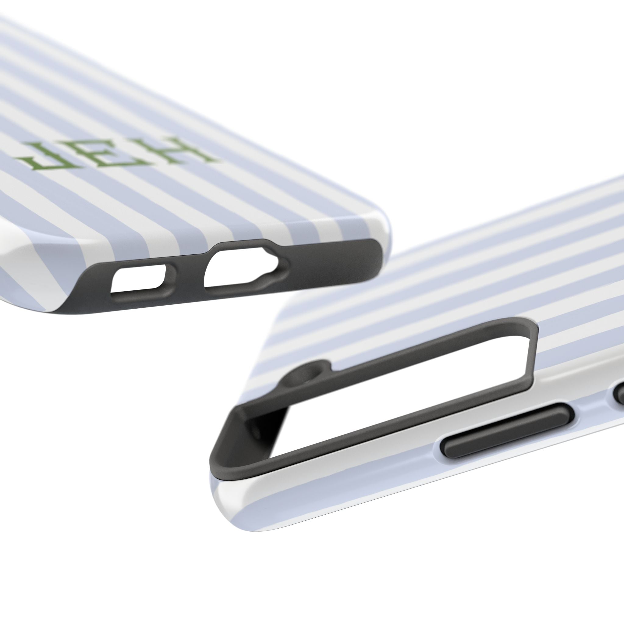Seaside Stripes Monogrammed Tough Phone Case