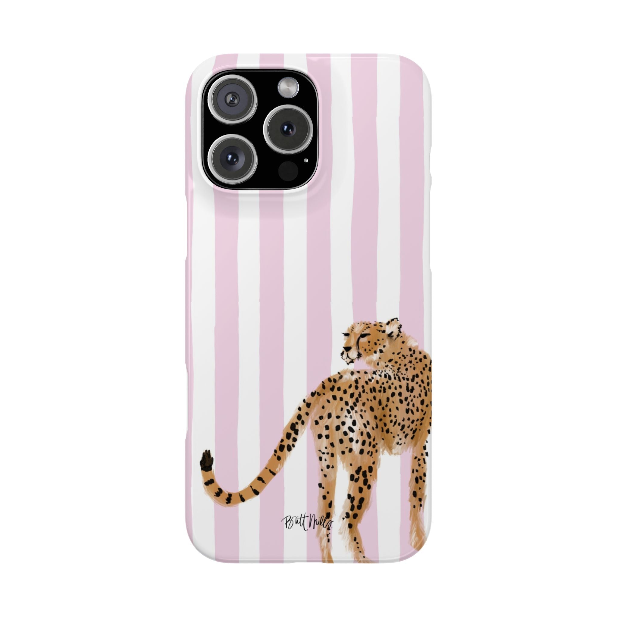 Preppy Cheetah Slim Phone Case