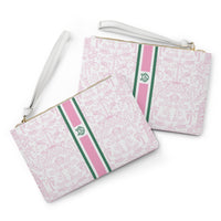 Palm Beach (Pink) Striped Monogrammed Mahjong Card Holder