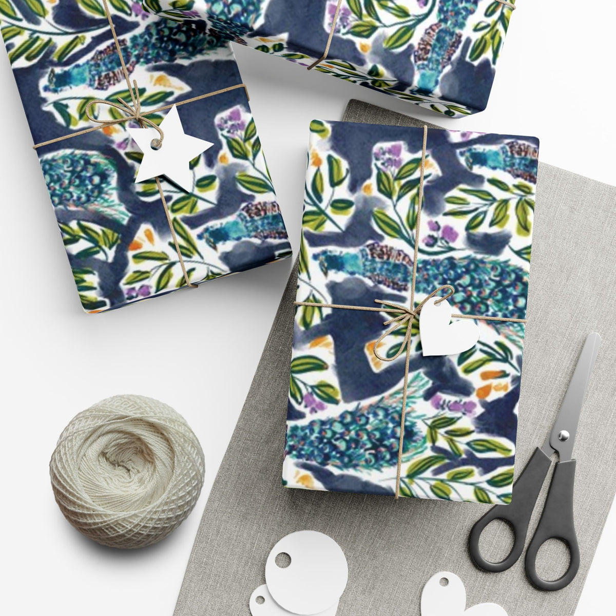 Peacock Garden Wrapping Paper Roll