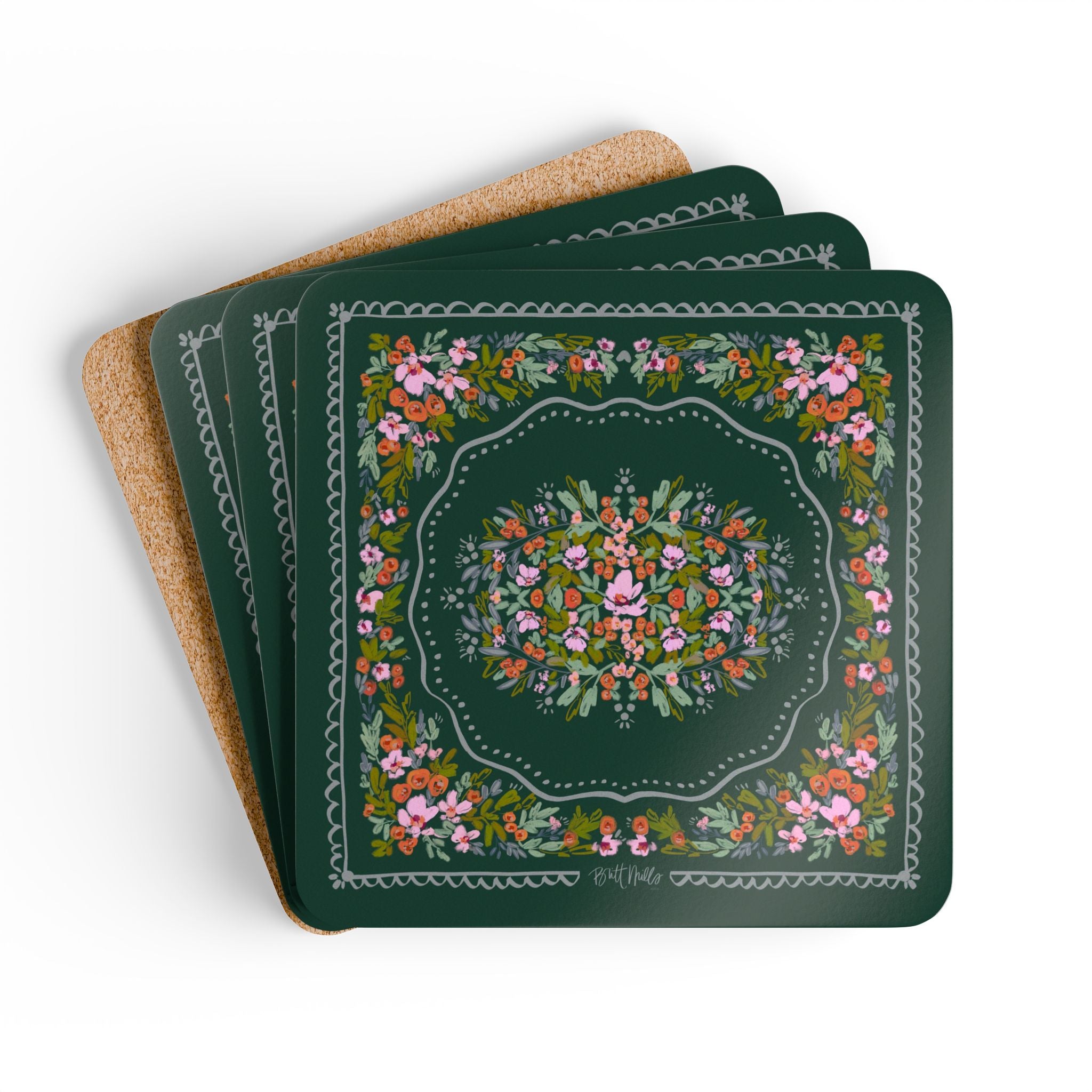 Savannah Mahjong Mat Art Coaster Set (Set of 4)