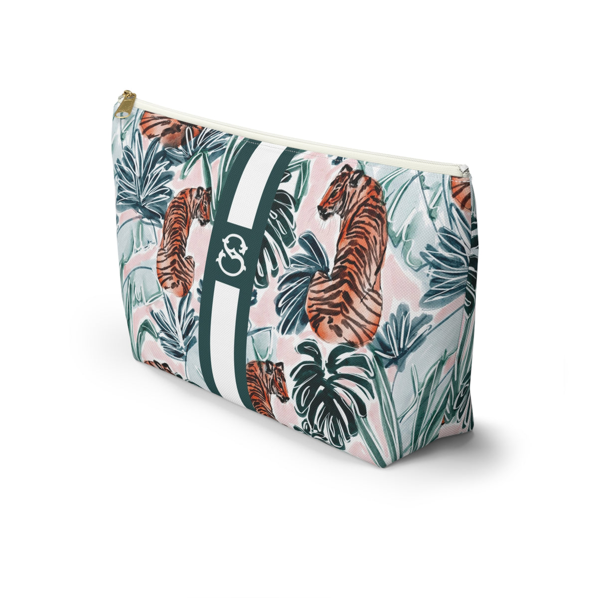 Jungle Fever Striped Monogrammed Pouch