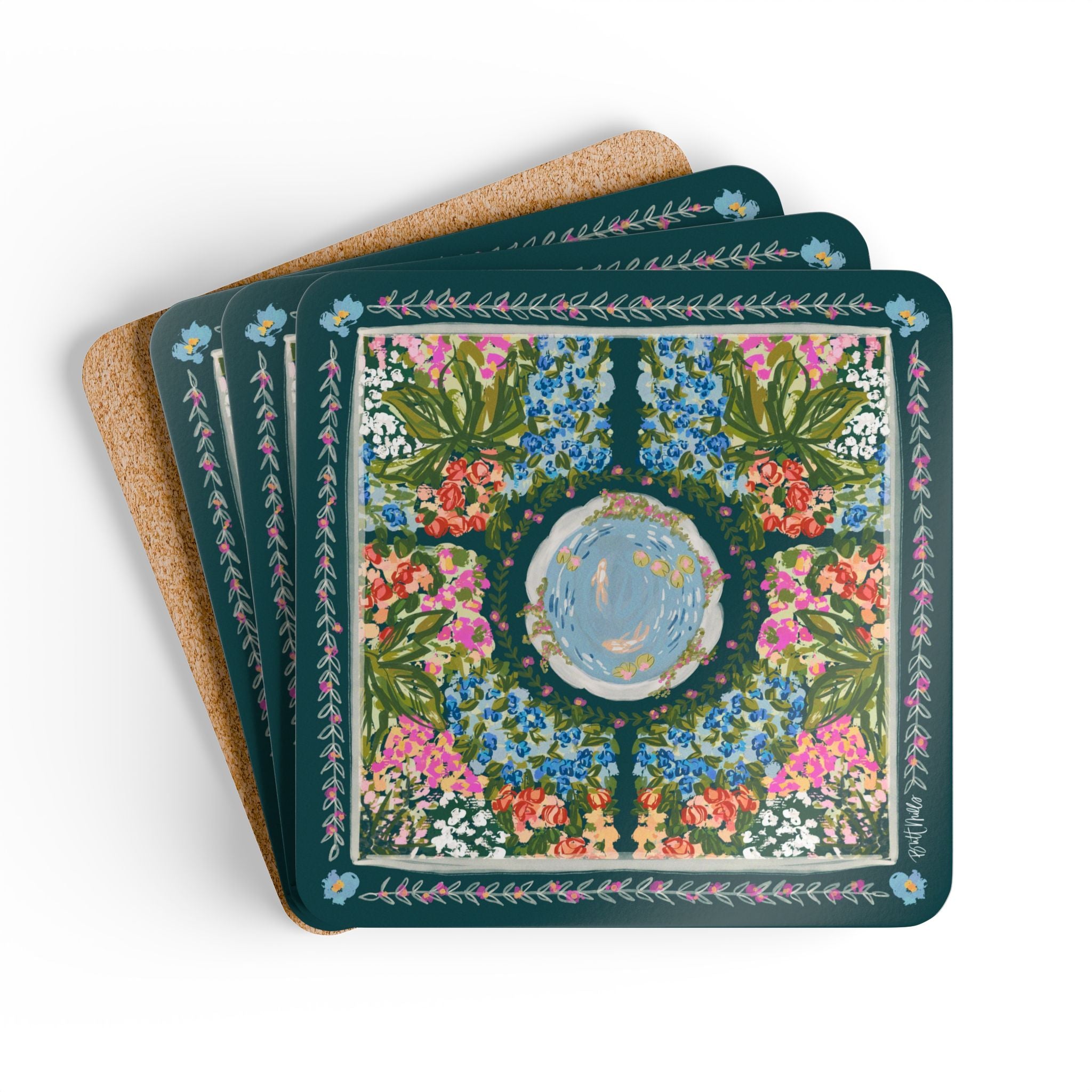 Eden Mahjong Mat Art Coaster Set (Set of 4)