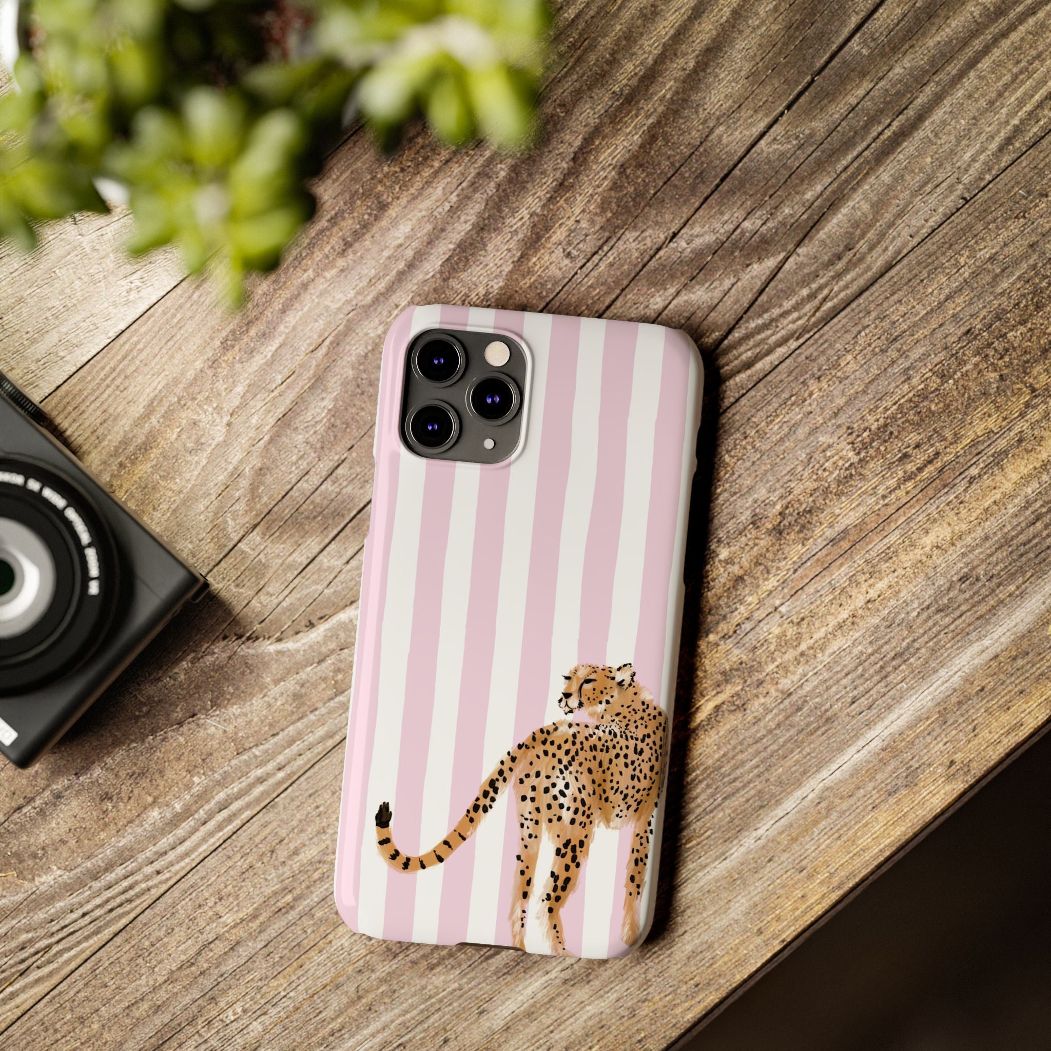 Preppy Cheetah Slim Phone Case