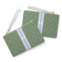 Zera Stripe Monogrammed Mahjong Card Pouch