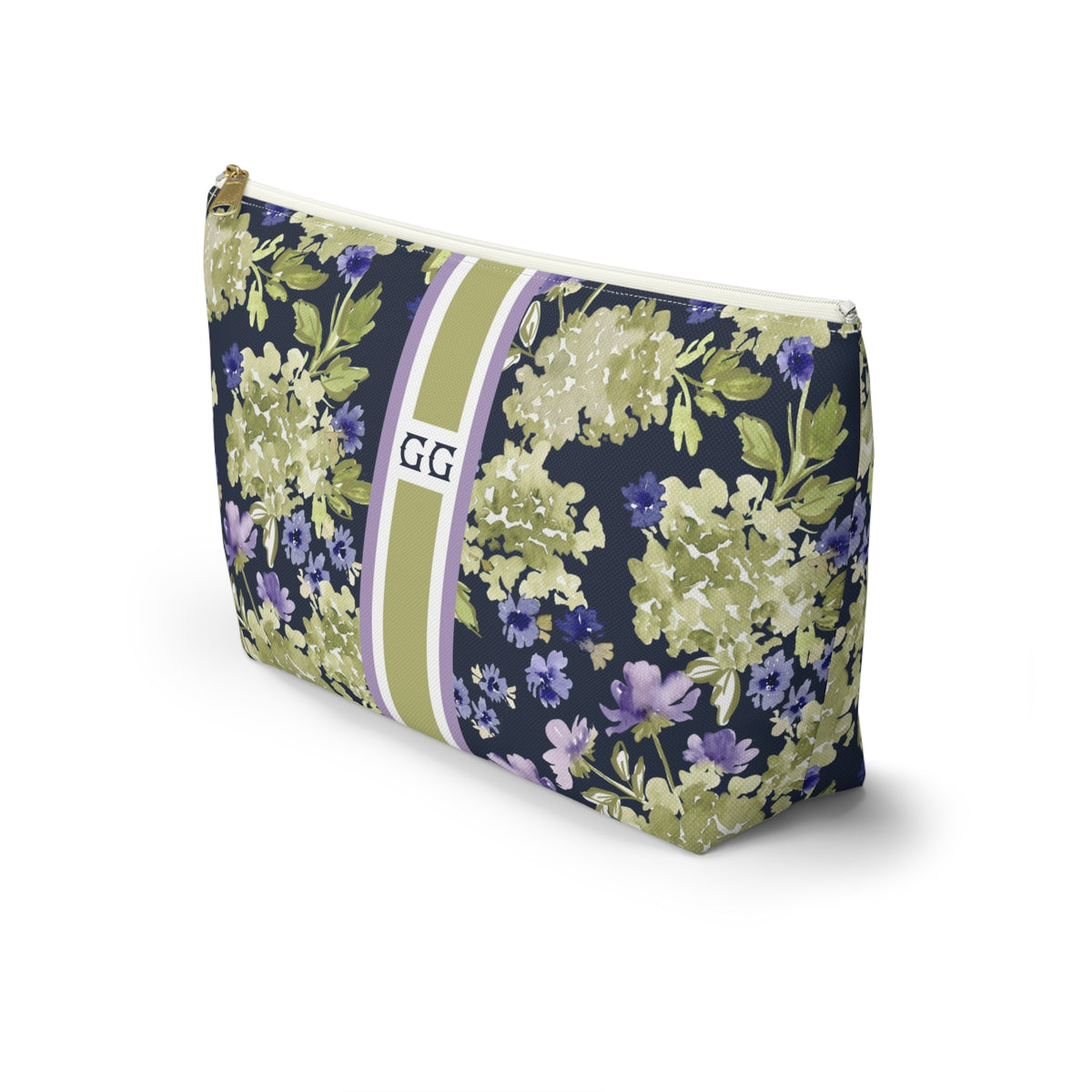 Calista Striped Monogrammed Mahjong Tile Pouch