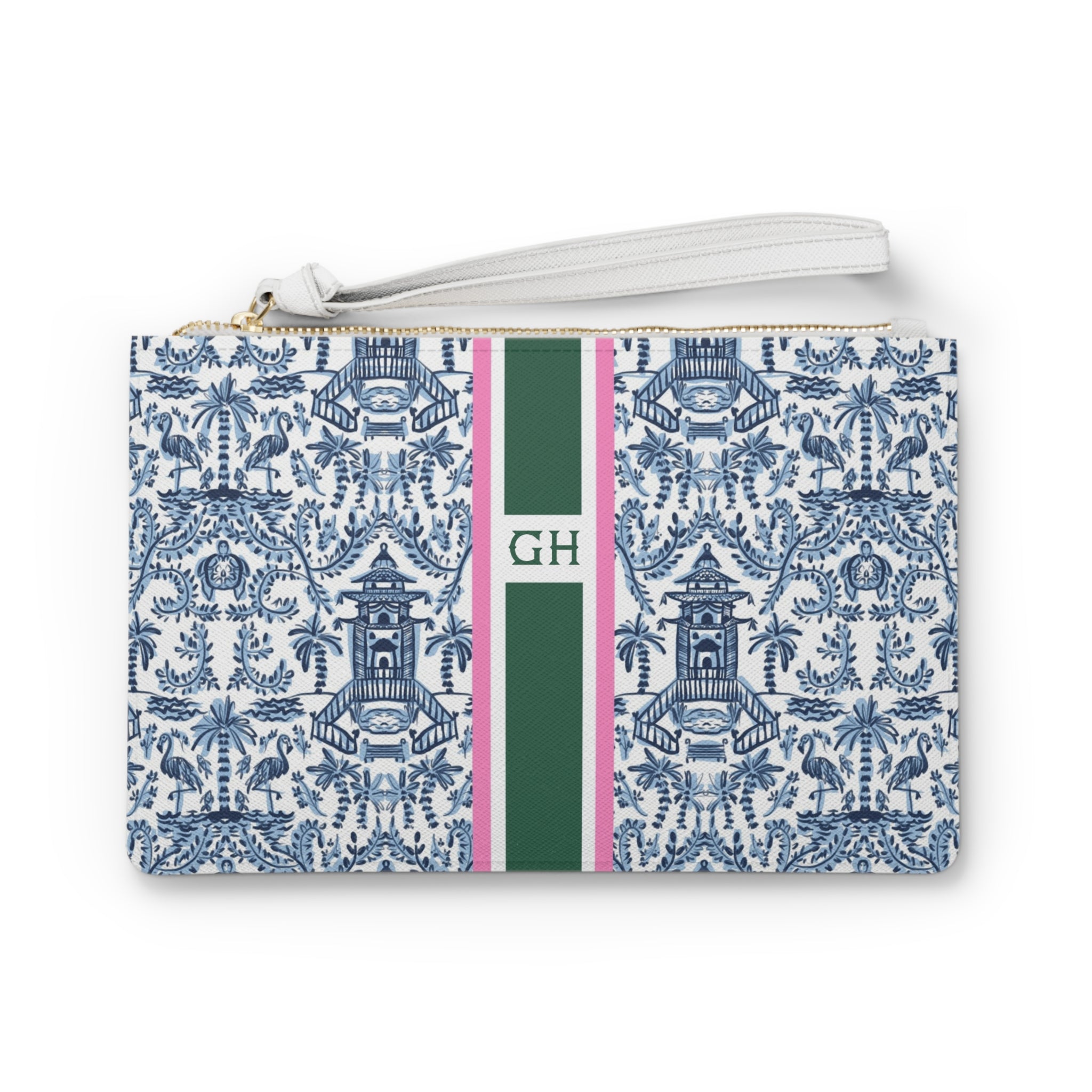 Palm Beach Striped Monogrammed Mahjong Card Holder