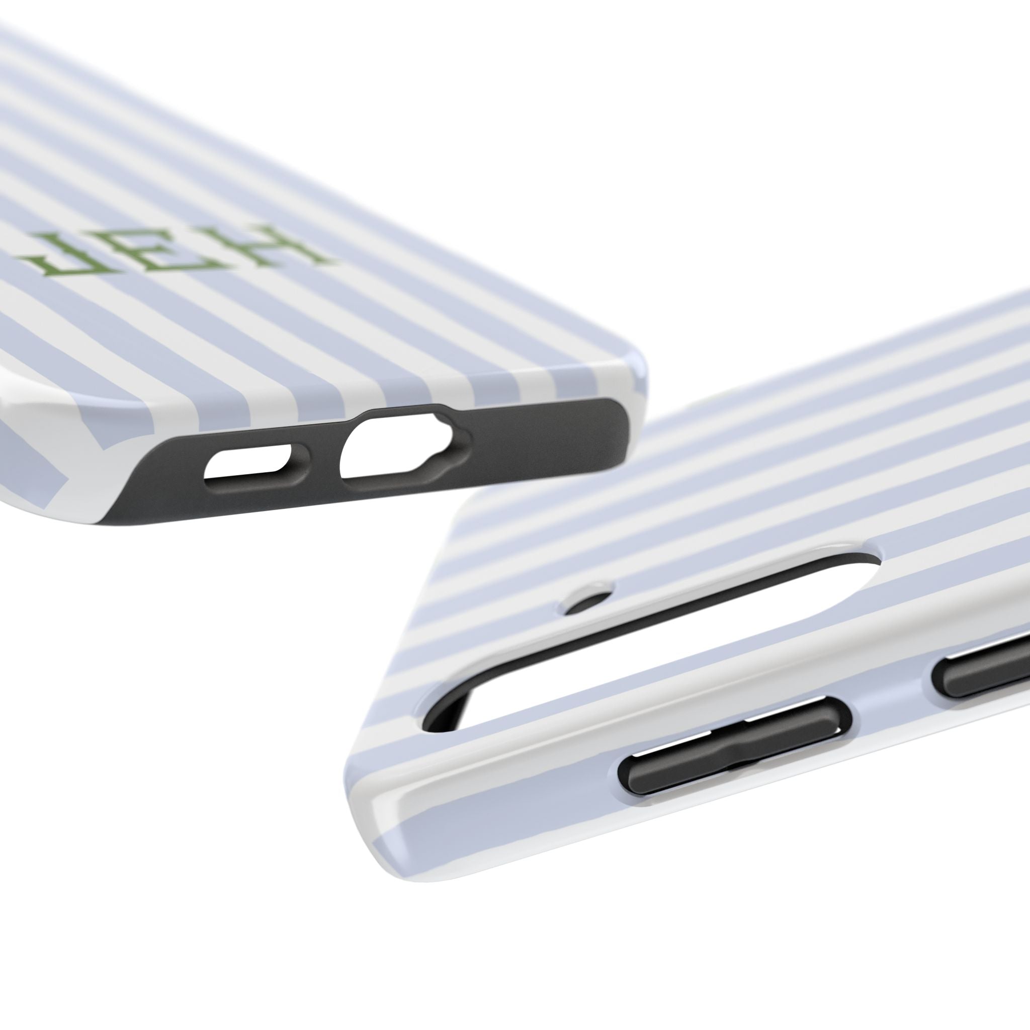 Seaside Stripes Monogrammed Tough Phone Case