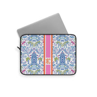 Colorful Chinoiserie Monogrammed Laptop Sleeve