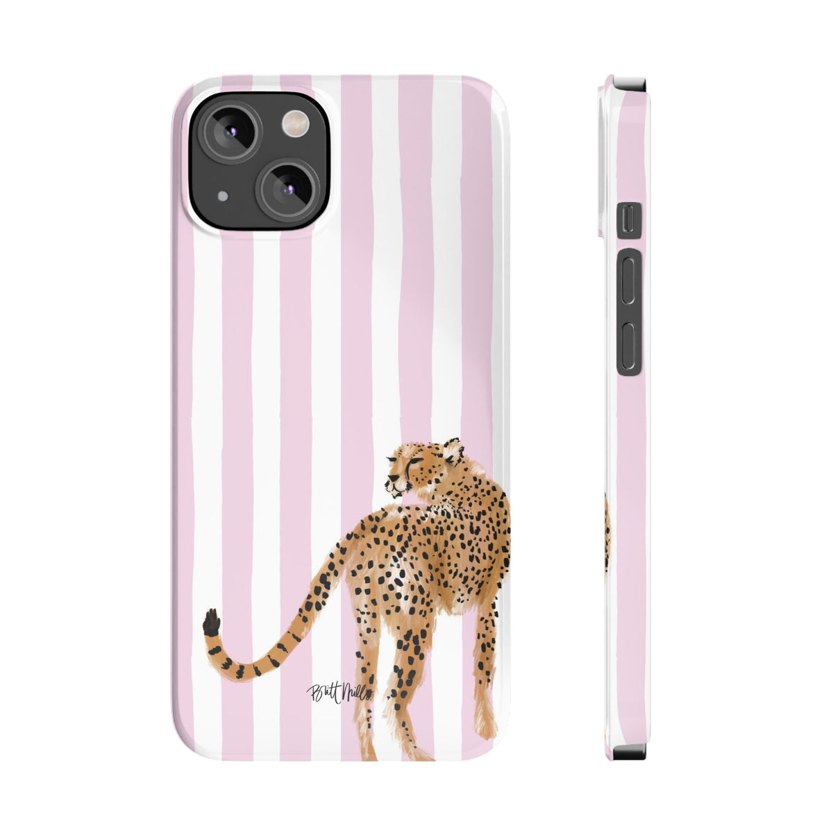 Preppy Cheetah Slim Phone Case
