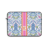 Colorful Chinoiserie Monogrammed Laptop Sleeve