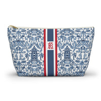 Palm Beach II Striped Monogrammed Pouch
