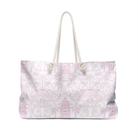 Palm Beach Pink Striped Monogrammed Mahjong Bag
