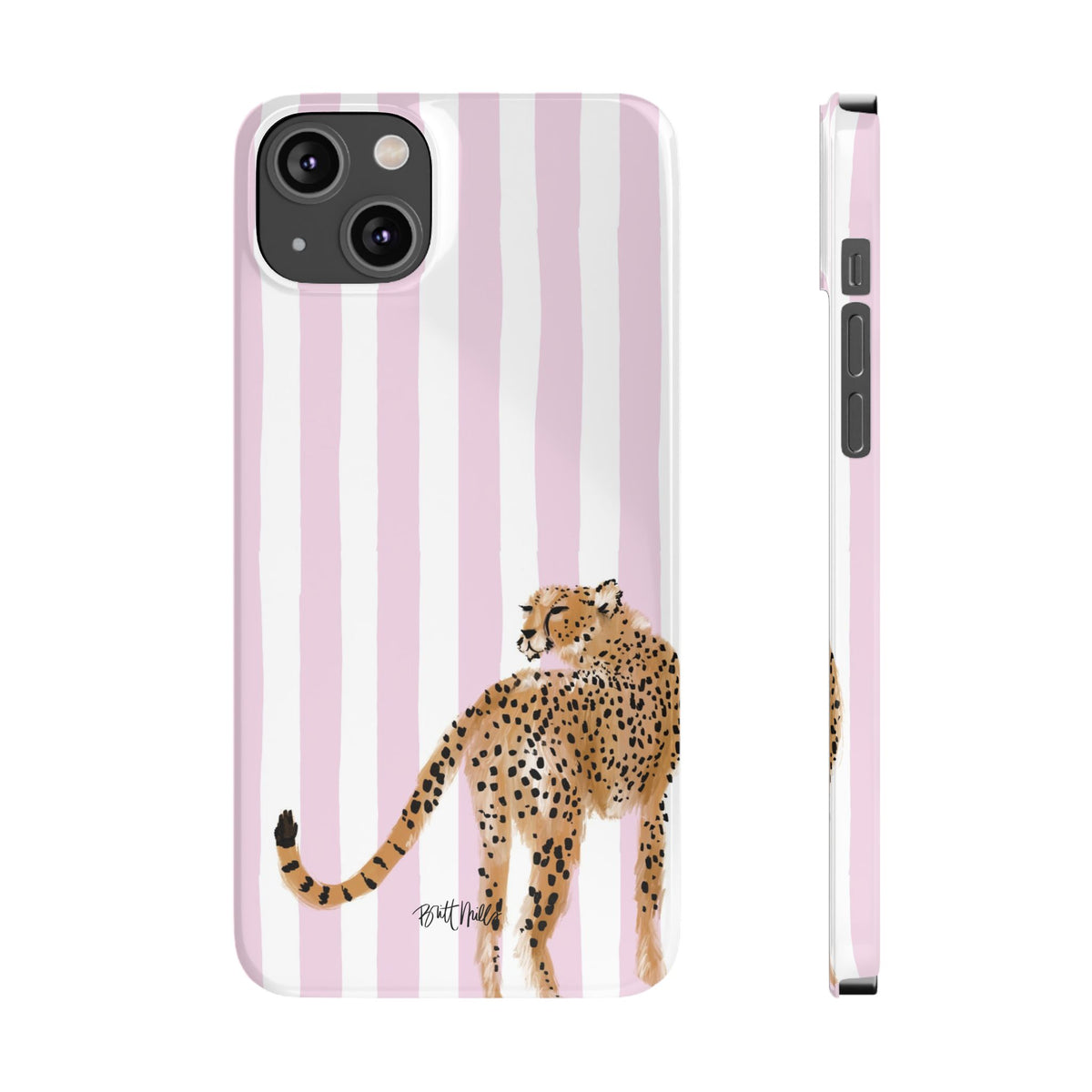 Preppy Cheetah Slim Phone Case