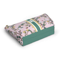 Blossom Garden Striped Monogrammed Pouch