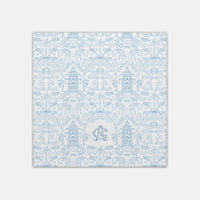 Palm Beach (Sky) Monogrammed Swaddle Blanket