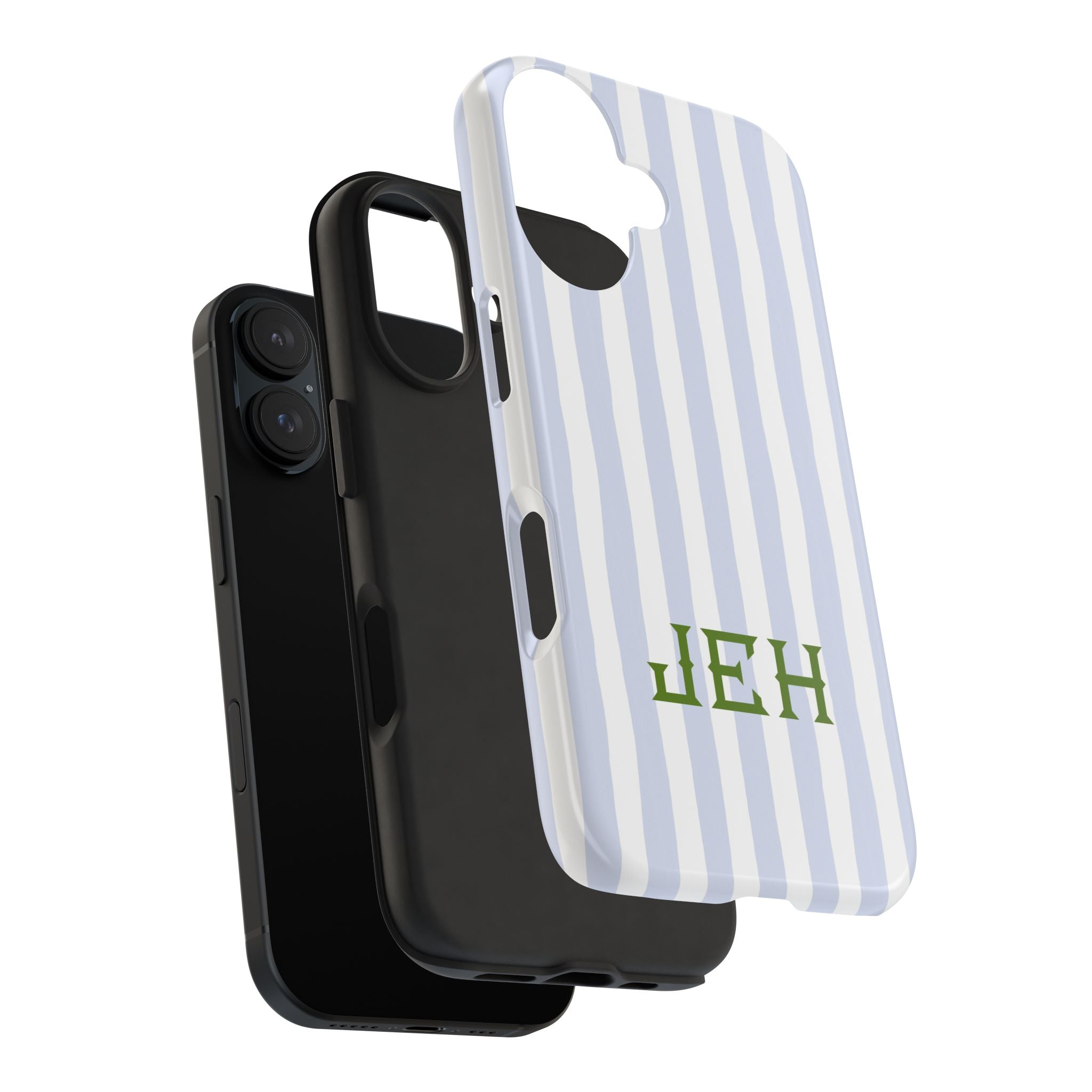 Seaside Stripes Monogrammed Tough Phone Case