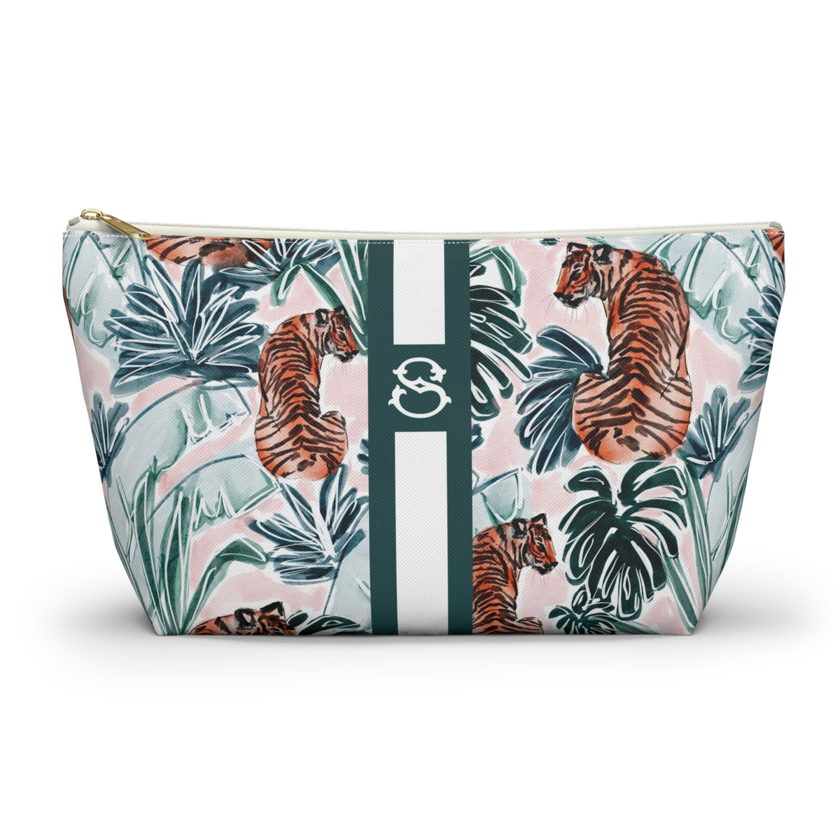 Jungle Fever Striped Monogrammed Pouch