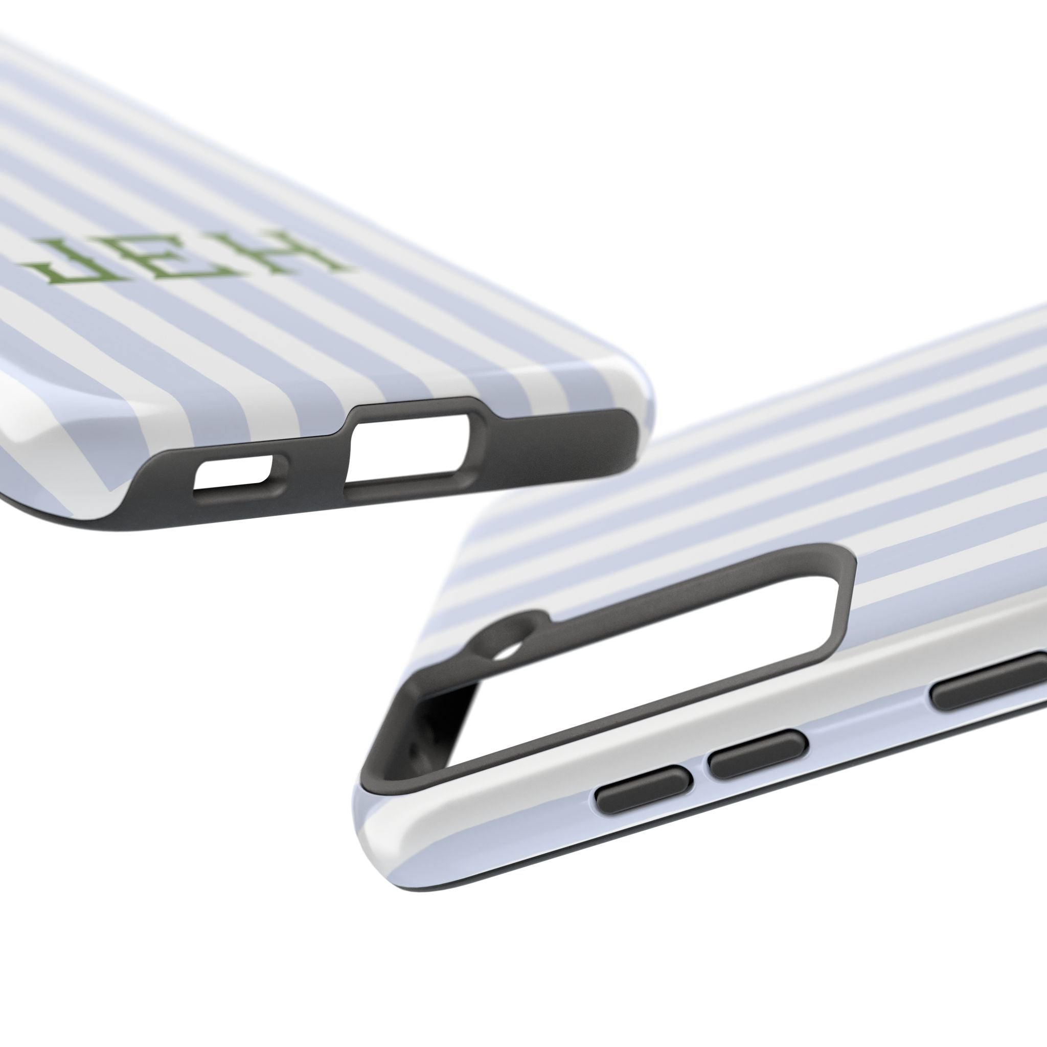 Seaside Stripes Monogrammed Tough Phone Case