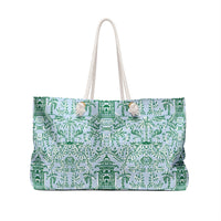 Chinoiserie Palms Striped Monogrammed Mahjong Bag