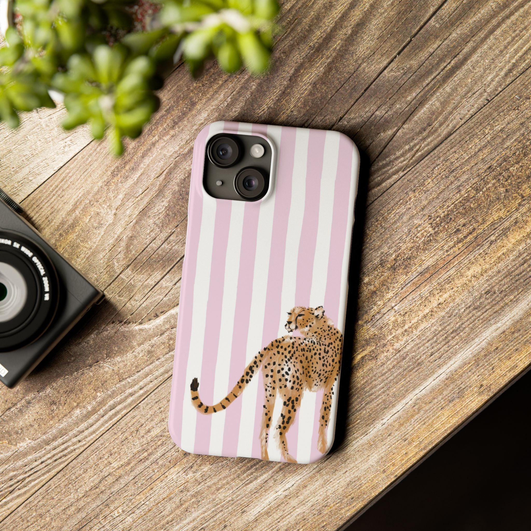 Preppy Cheetah Slim Phone Case