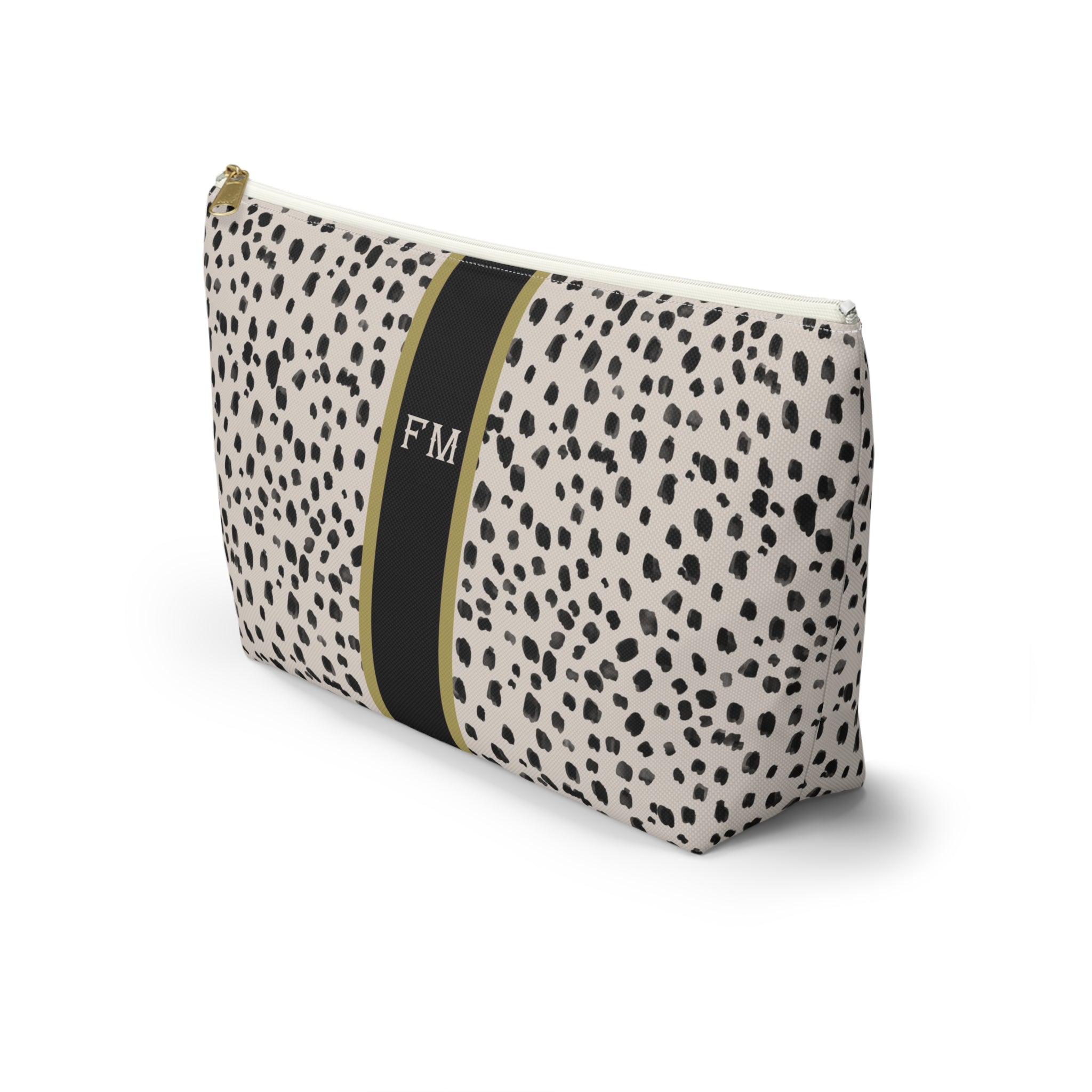 Bella II Striped Monogrammed Mahjong Tile Pouch