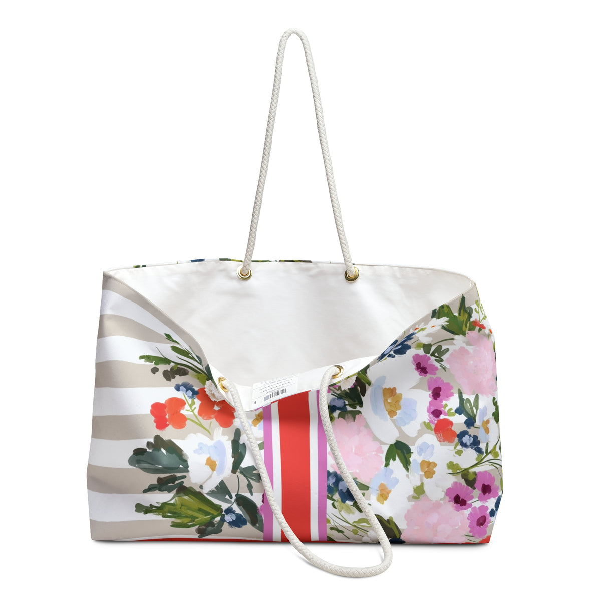 Veranda Striped Monogrammed Mahjong Bag