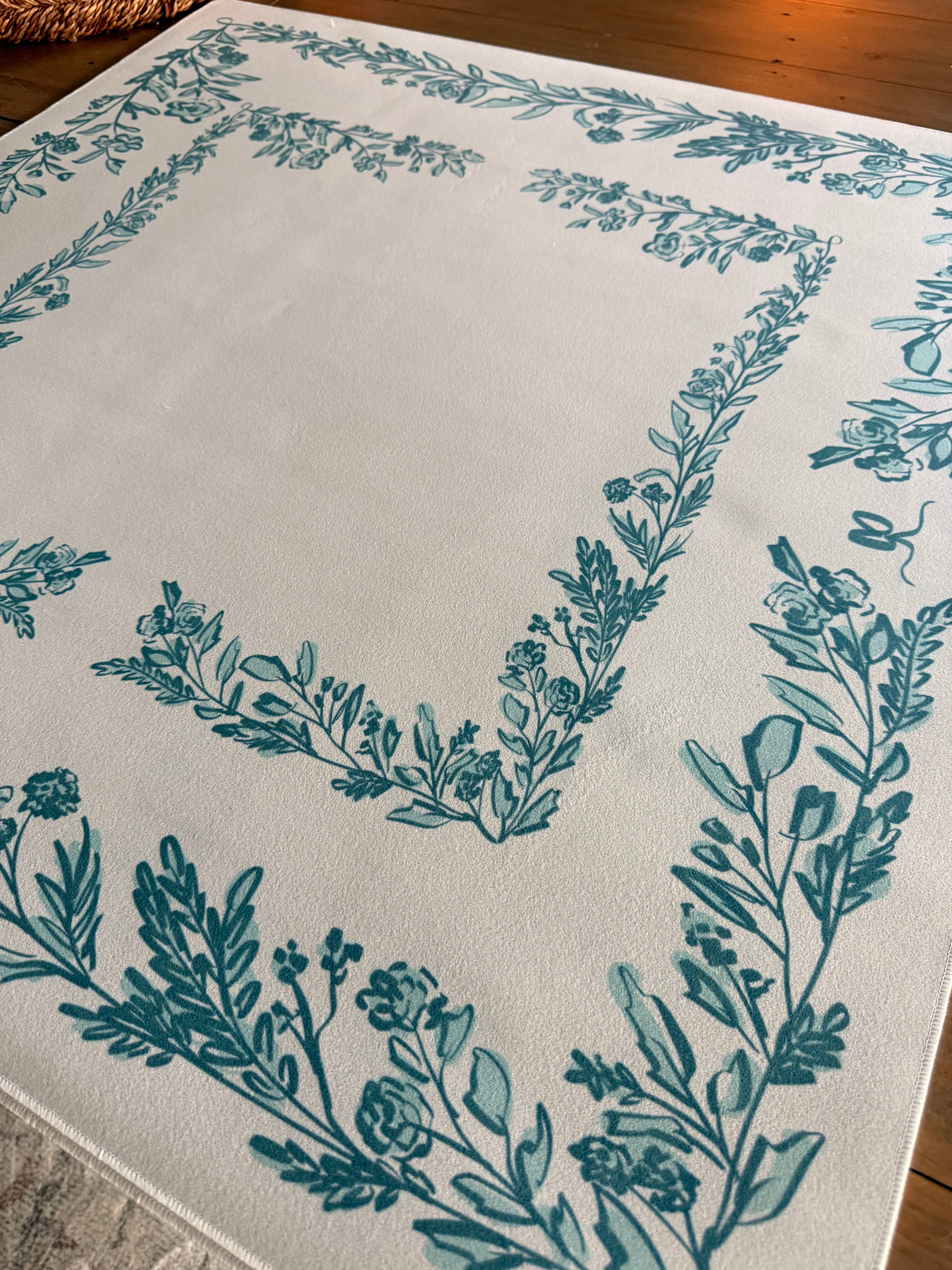 Green Bow & Bloom Mahjong Mat (Non-Neoprene)