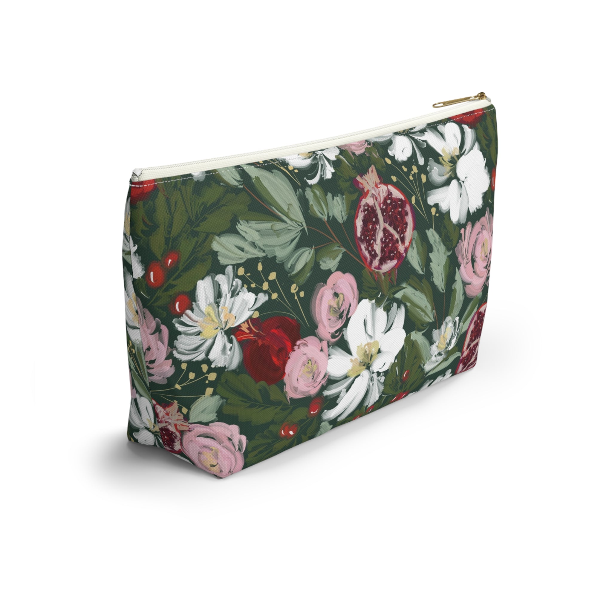 Crimson Harvest Striped Monogrammed Mahjong Tile Pouch