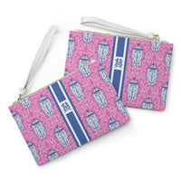 Ginger Striped Monogrammed Mahjong Card Pouch