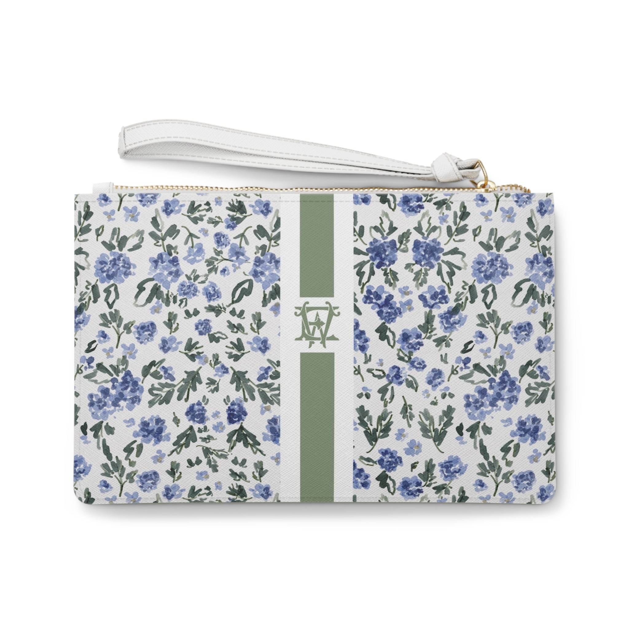 English Countryside Striped Monogrammed Mahjong Card Pouch