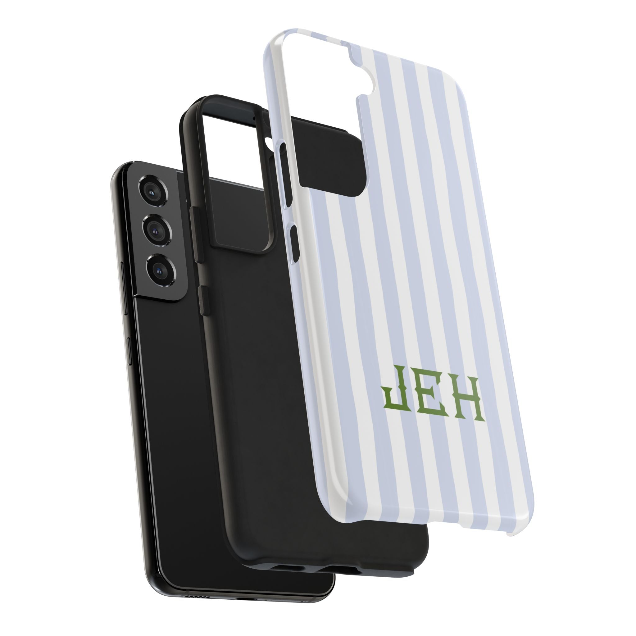 Seaside Stripes Monogrammed Tough Phone Case