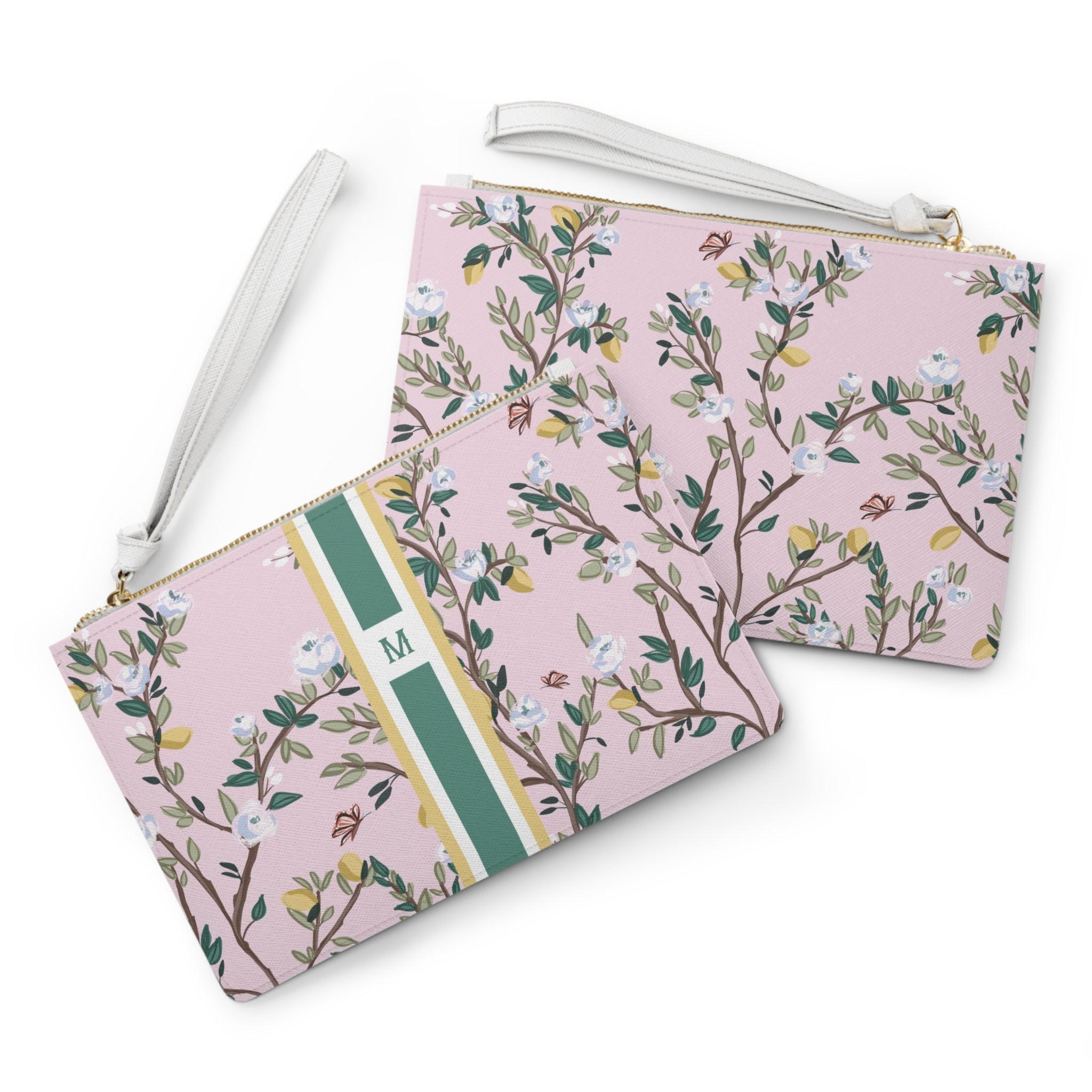 Blossom Garden Striped Monogrammed Mahjong Card Holder