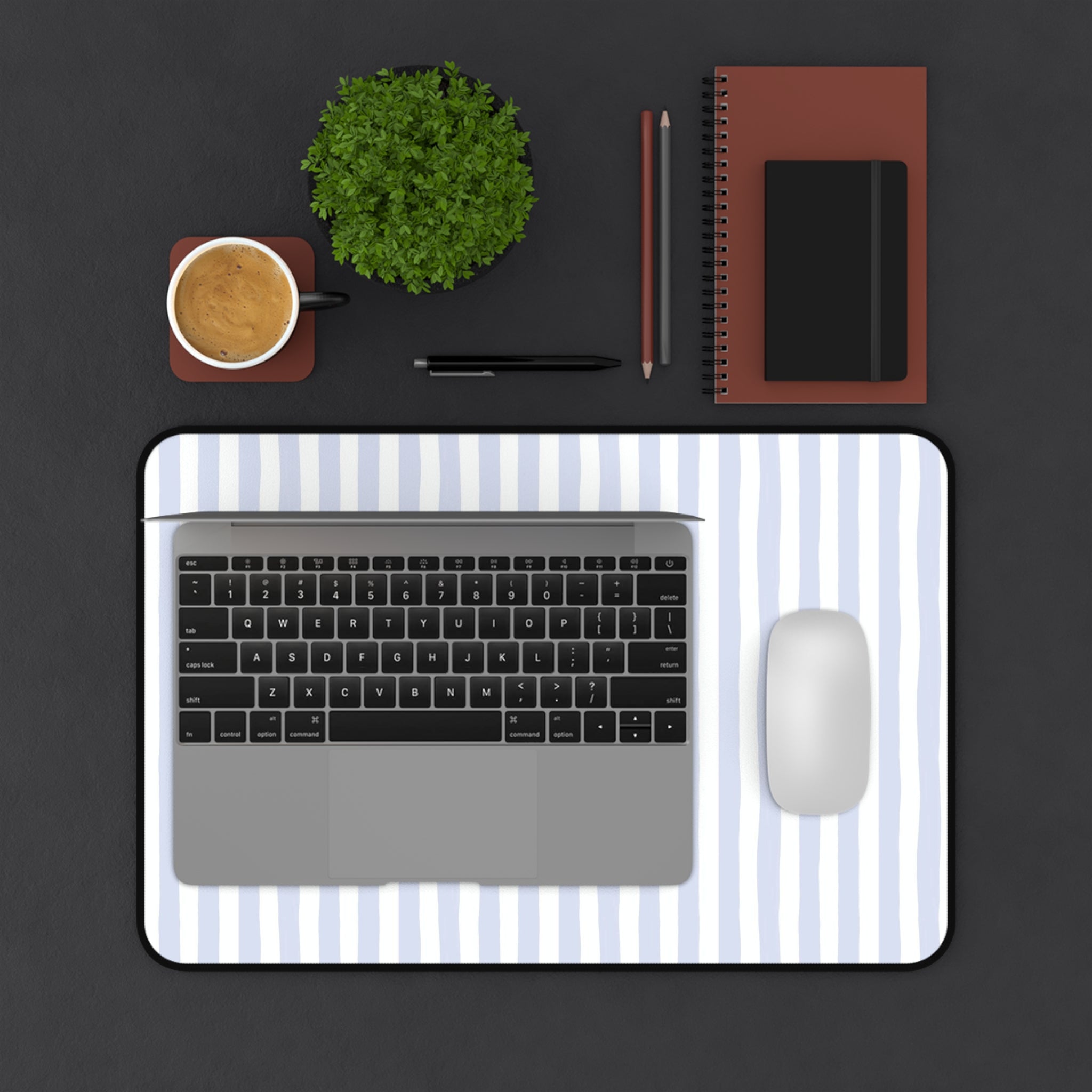 Seaside Stripes Monogrammed Desk Mat