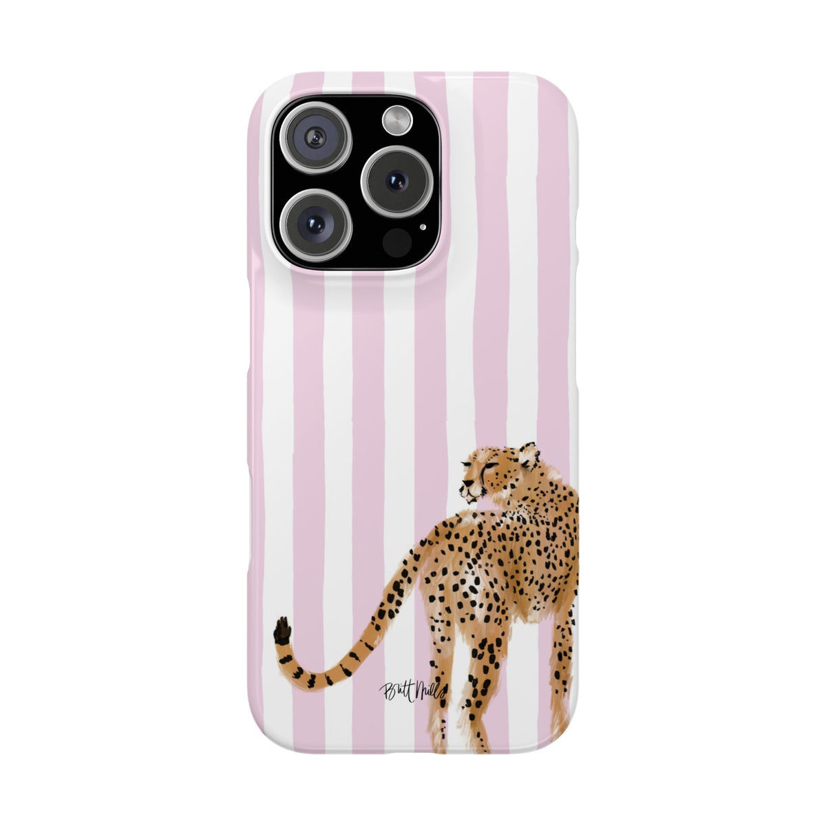 Preppy Cheetah Slim Phone Case
