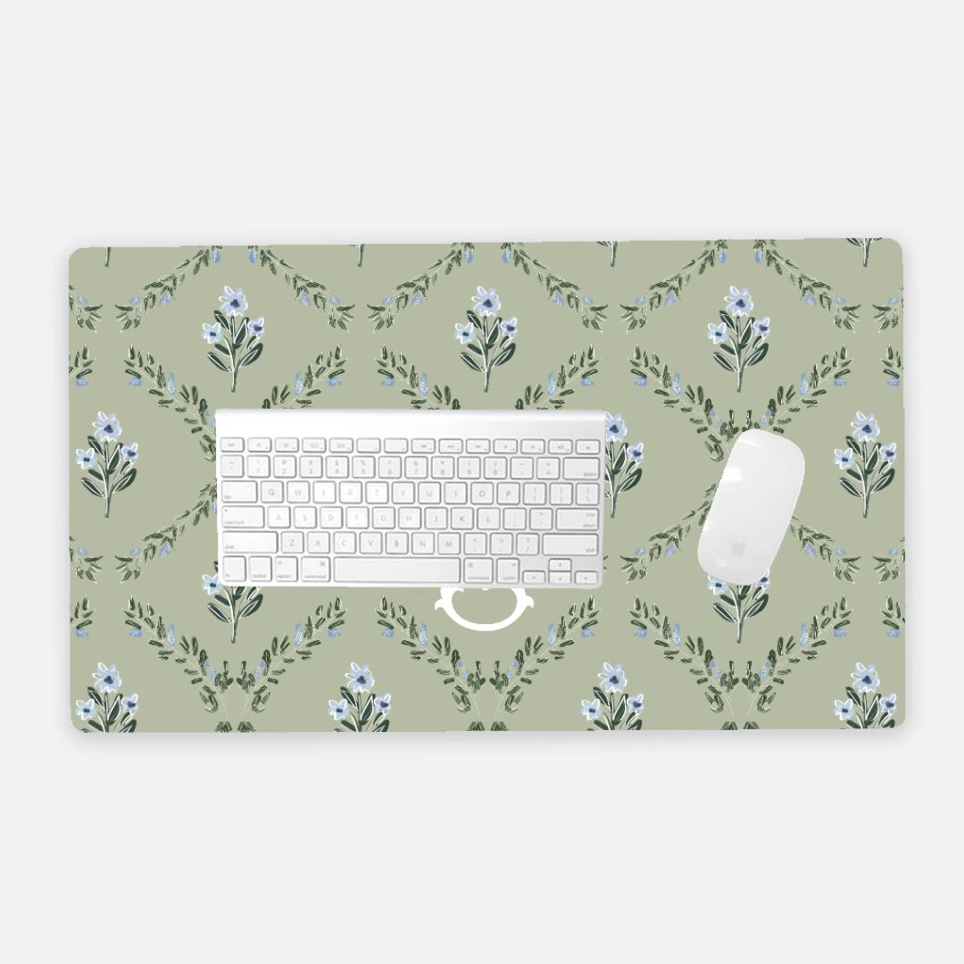 Zera Bloom Monogrammed Desk Mat - Large (24" x 14")