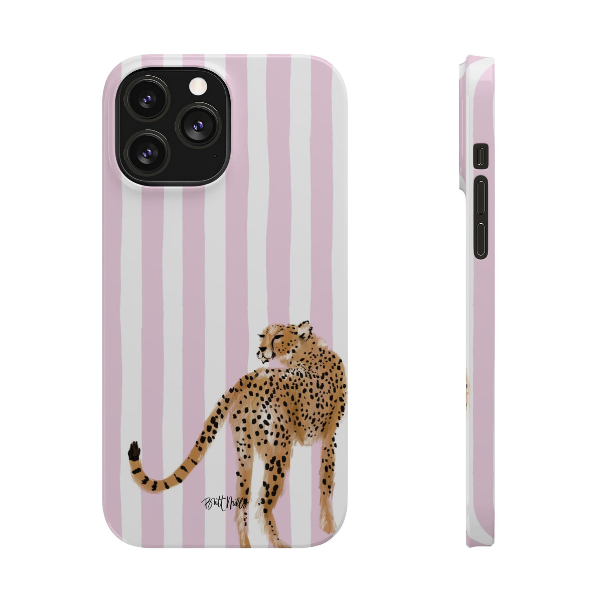 Preppy Cheetah Slim Phone Case