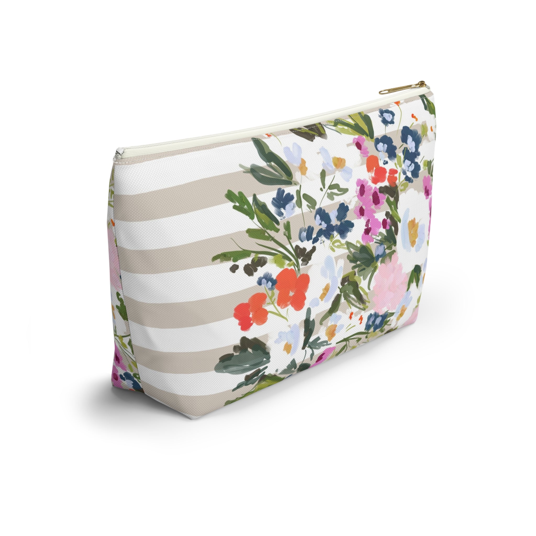 Veranda Striped Monogrammed Mahjong Tile Pouch
