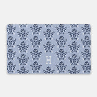 Evangeline Blue Monogrammed Desk Mat - Large (24" x 14")