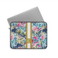 Aria Striped Monogrammed Laptop Sleeve