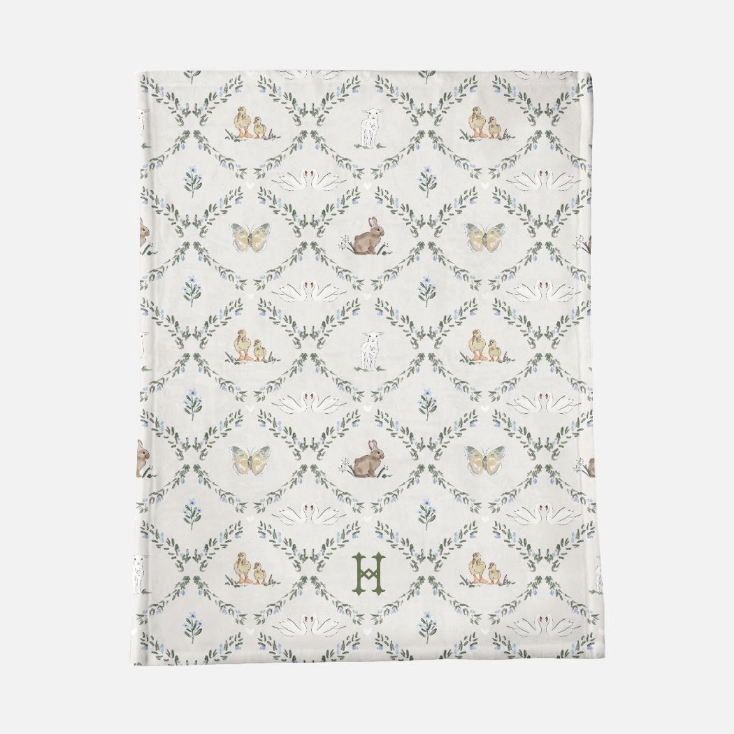 Beatrix Monogrammed Baby Blanket