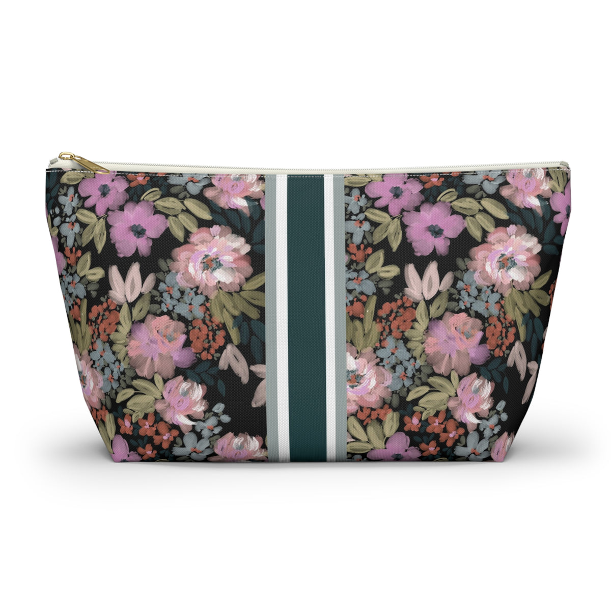 Viola Striped Monogrammed Mahjong Tile Pouch