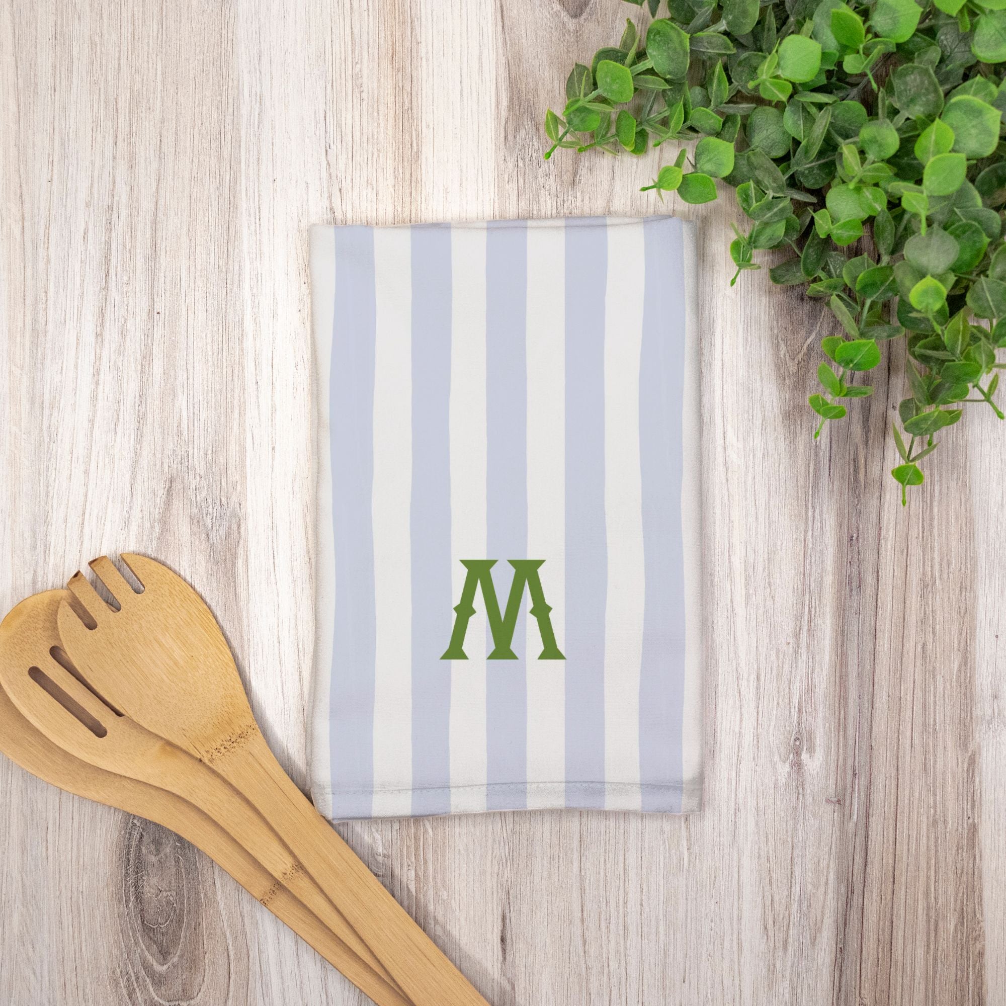 Seaside Stripes Monogrammed Hostess Towel (Single)