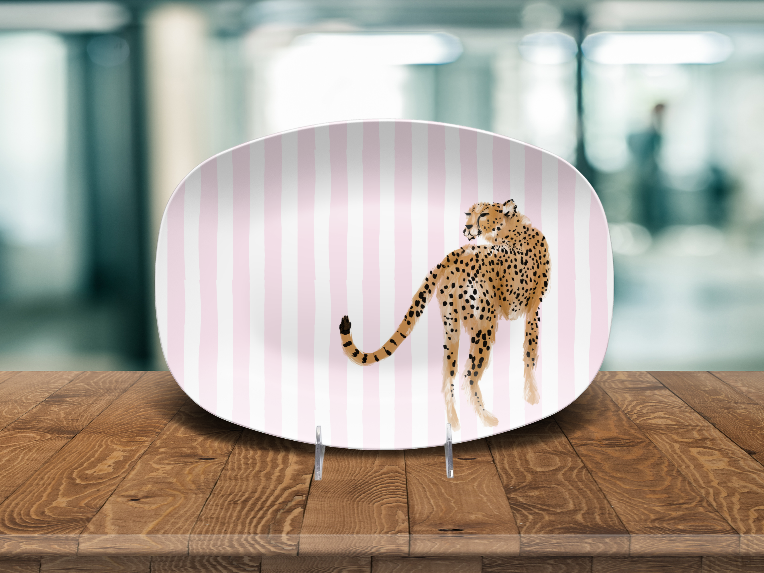 Preppy Cheetah Dinnerware Collection (Unbreakable and BPA-free)